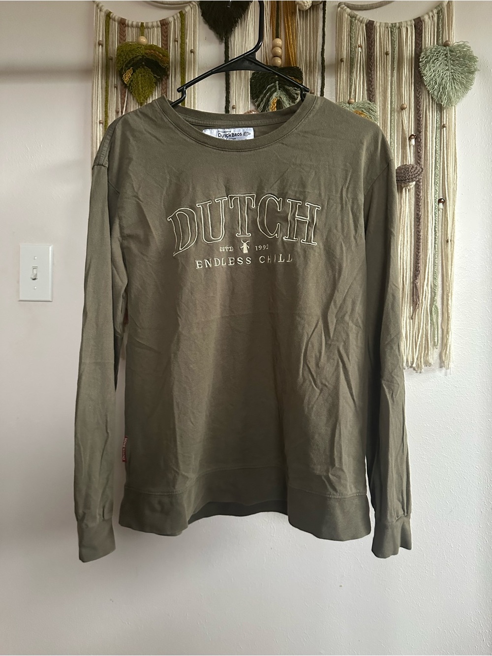 Dutch Bros green long sleeve